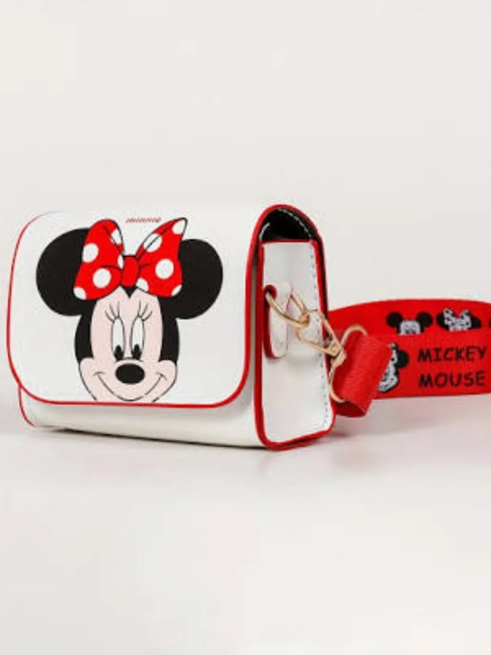 Minnie Mouse Mini Crossbody Flap Purse & Light-up Analog Watch Bundle